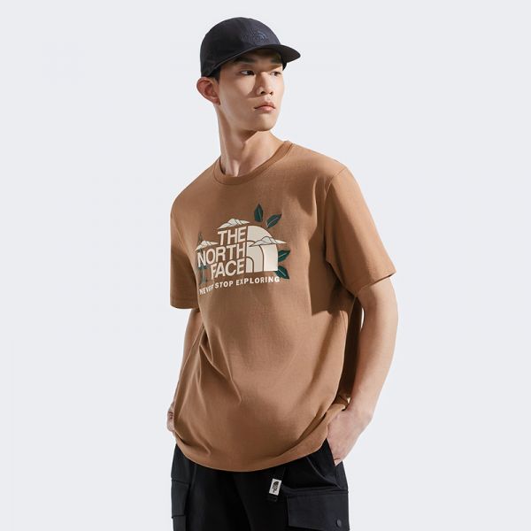 北面男女同款纯棉印花短袖T恤户外透气春夏新款TheNorthFace|8D7W