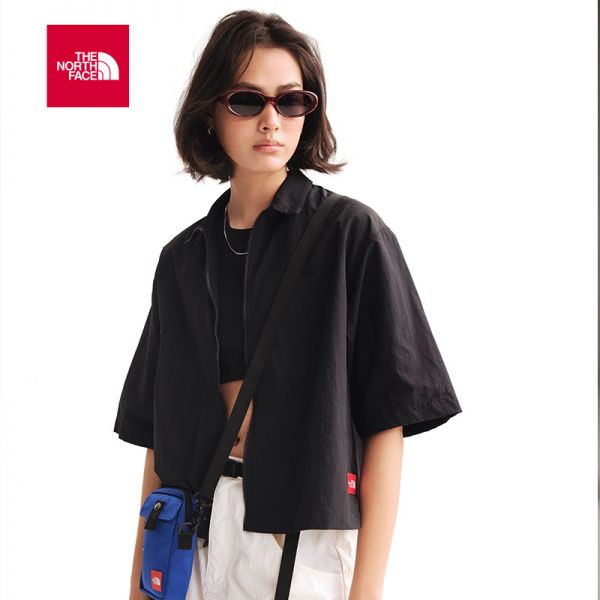 北面RedBox短袖衬衫女落肩宽松户外防泼水新款TheNorthFace|8FHB
