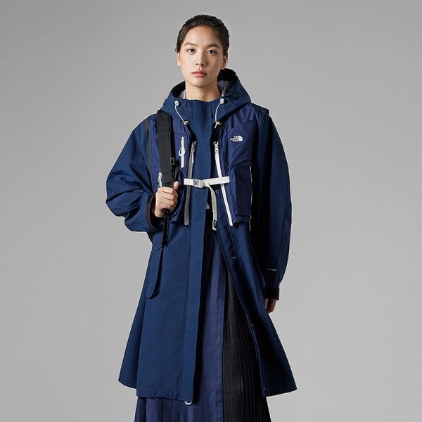 TheNorthFace北面UE先锋设计女拼色长款冲锋衣外套防水新款83PL