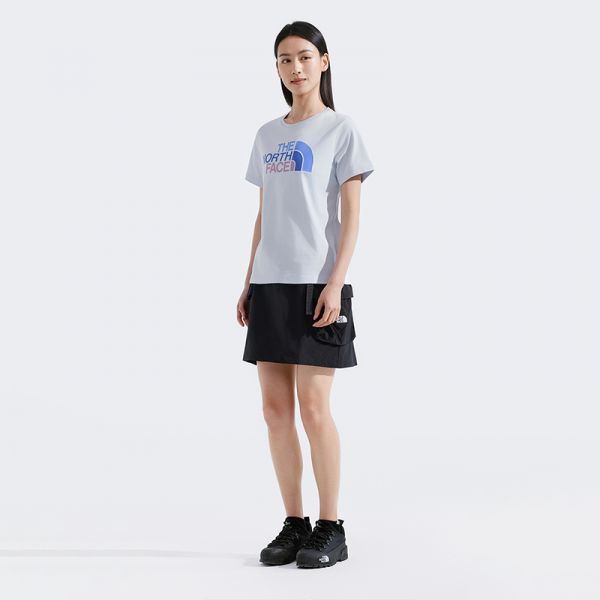北面女纯棉撞色LOGO短袖T恤户外透气春夏新款TheNorthFace|8DC9
