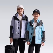 北面儿童冲锋衣三合一男女童华夫格抓绒秋季新款TheNorthFace8DXU