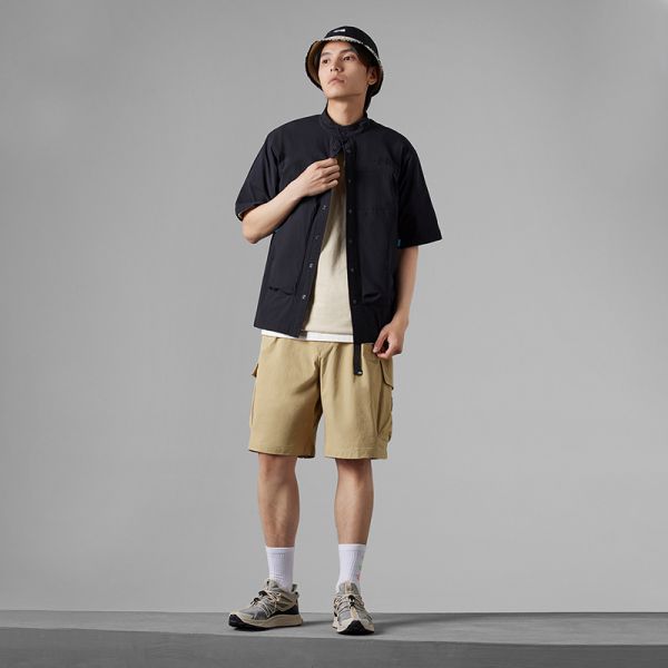 TheNorthFace北面UE男先锋设计防晒立领短袖衬衫23夏季新款81LD