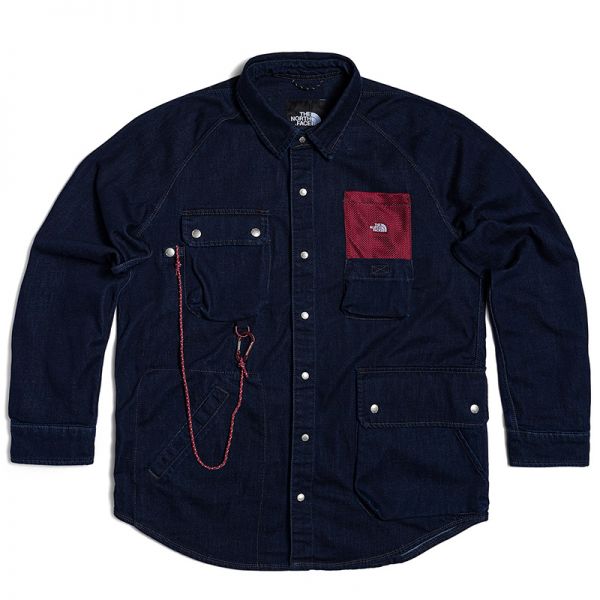 下 F23 TheNorthFace北面UE先锋设计男性机能风牛仔衬衫秋冬上新|7W97