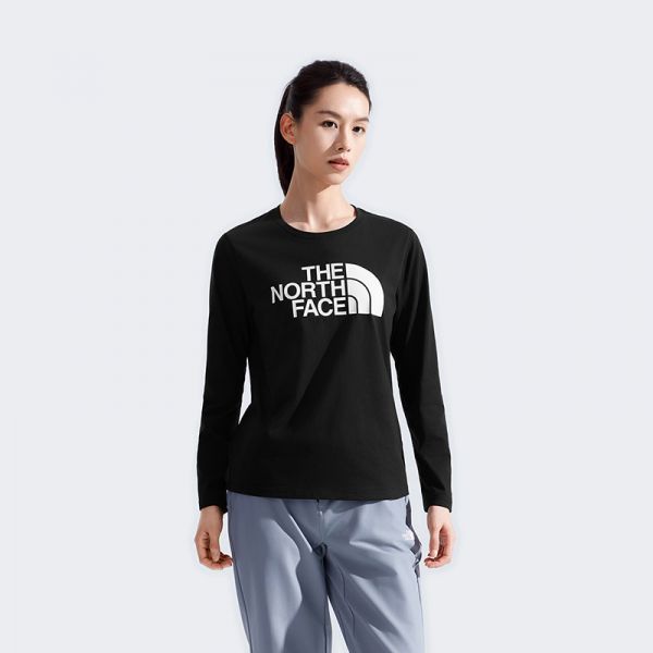 北面女速干印花LOGO长袖T恤休闲运动户外透气TheNorthFace|8CK0