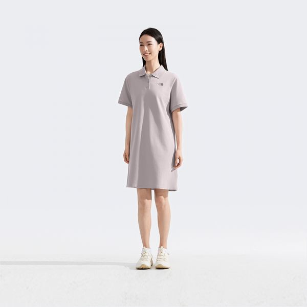 北面女连衣裙短袖POLO裙时尚户外休闲透气新款TheNorthFace|8BWU