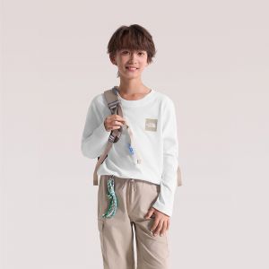 北面儿童长袖T恤男女大童纯棉运动户外透气新款TheNorthFace|8JM9