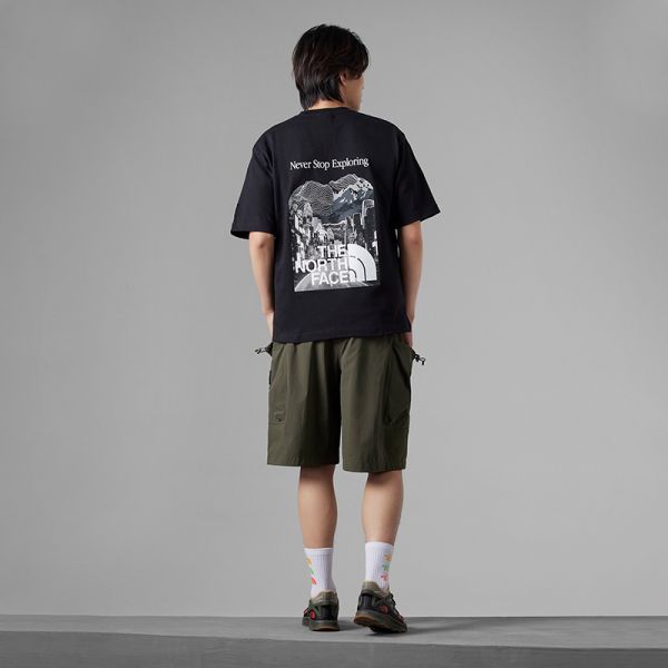 TheNorthFace北面UE男先锋设计全棉印花口袋短袖T恤23新款81L8