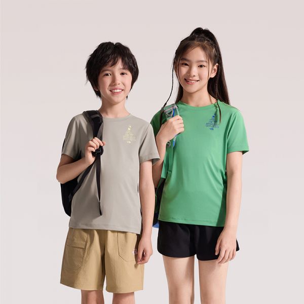北面儿童速干短袖T恤男女童防晒抑臭户外新款TheNorthFace|8GVV