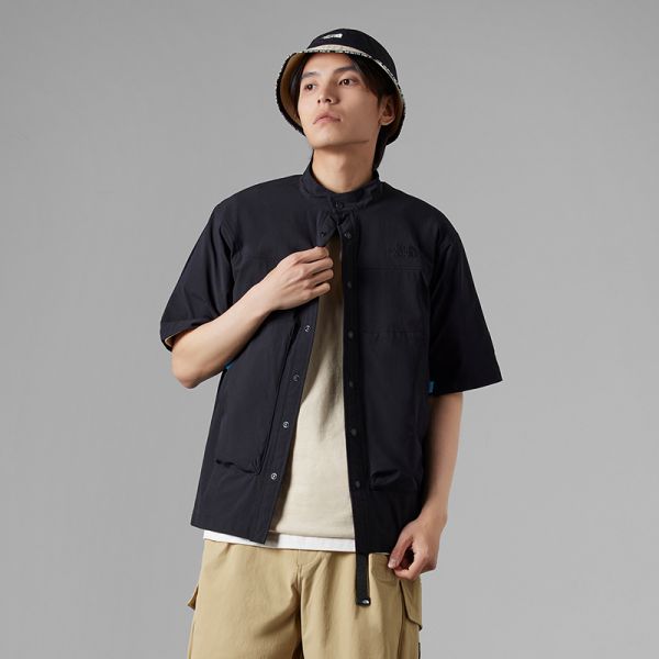 TheNorthFace北面UE男先锋设计防晒立领短袖衬衫23夏季新款81LD