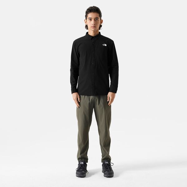 北面男UPF防晒衣长袖衬衫轻薄小方领防泼溅户外TheNorthFace|4NCQ