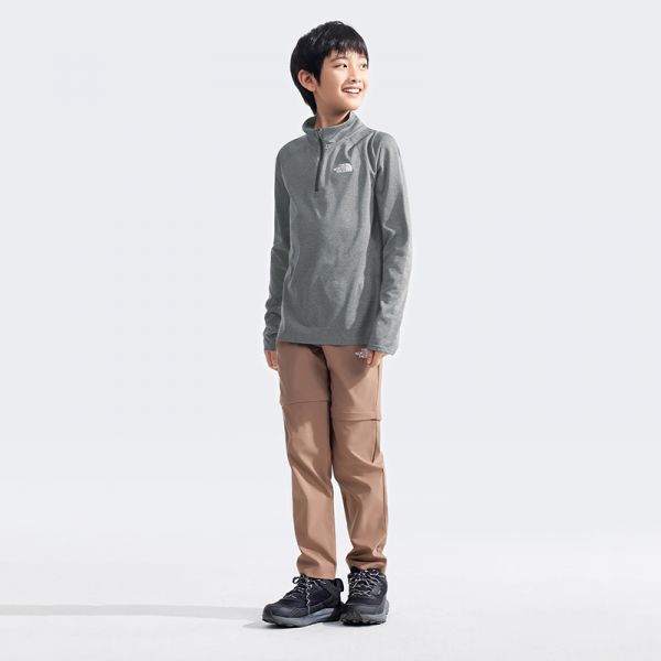 北面童装儿童男女半拉链速干长袖T恤户外新款TheNorthFace|870Q