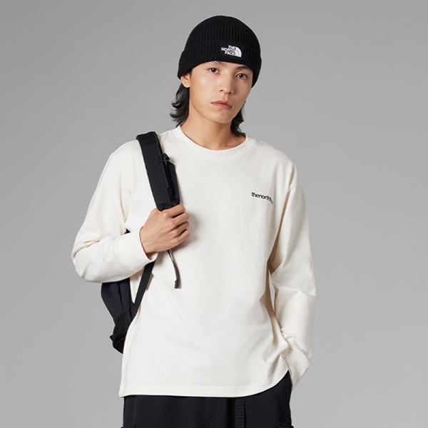 TheNorthFace北面UE男重磅纯棉印花宽松长袖T恤24春季新款89TD