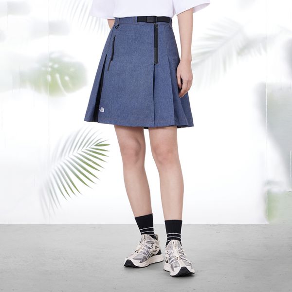 TheNorthFaceUE北面女先锋设计及膝拼接百褶半身裙23春夏新款81KO
