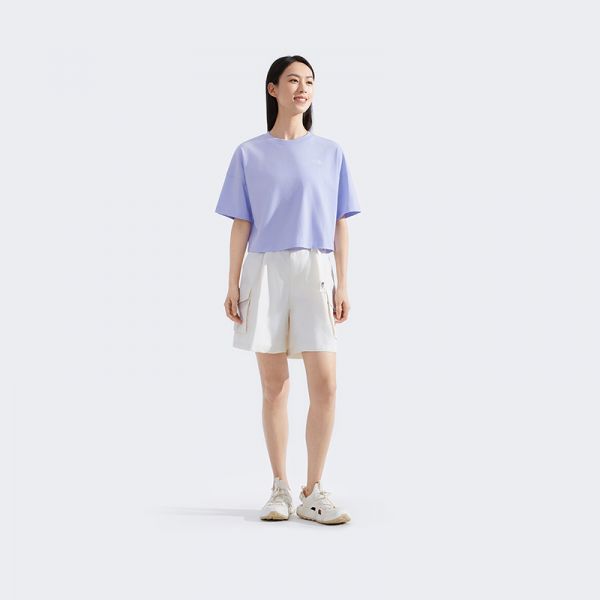 北面女高腰短款纯棉短袖T恤运动户外透气新款TheNorthFace|8DCF
