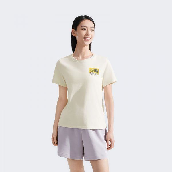 北面女纯棉印花短袖T恤运动户外休闲透气夏新款TheNorthFace|8DCD