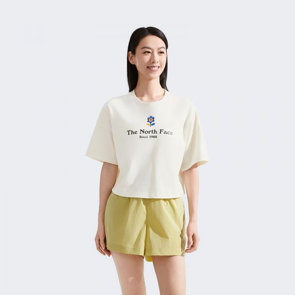 北面女纯棉时尚短款短袖T恤户外休闲透气夏新款TheNorthFace|8DCE
