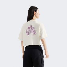 北面女高腰短款纯棉短袖T恤运动户外透气新款TheNorthFace|8DCF