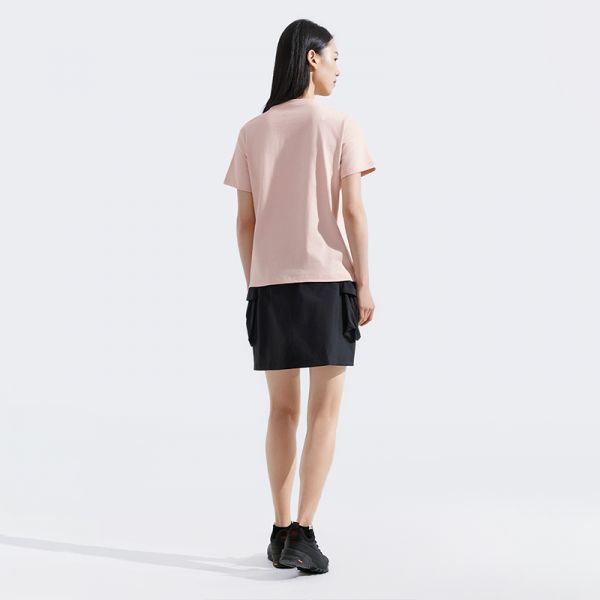 北面女纯棉撞色LOGO短袖T恤户外透气春夏新款TheNorthFace|8DC9
